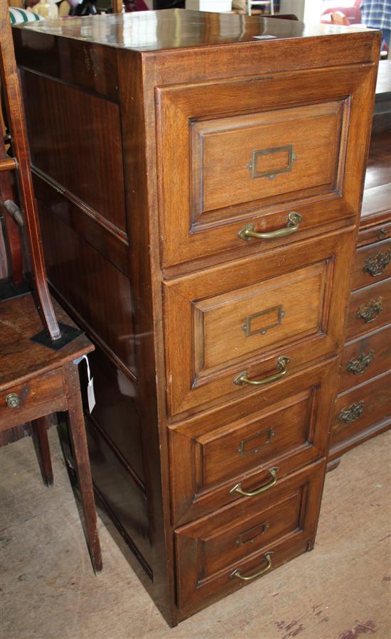 Mahogany filing chest